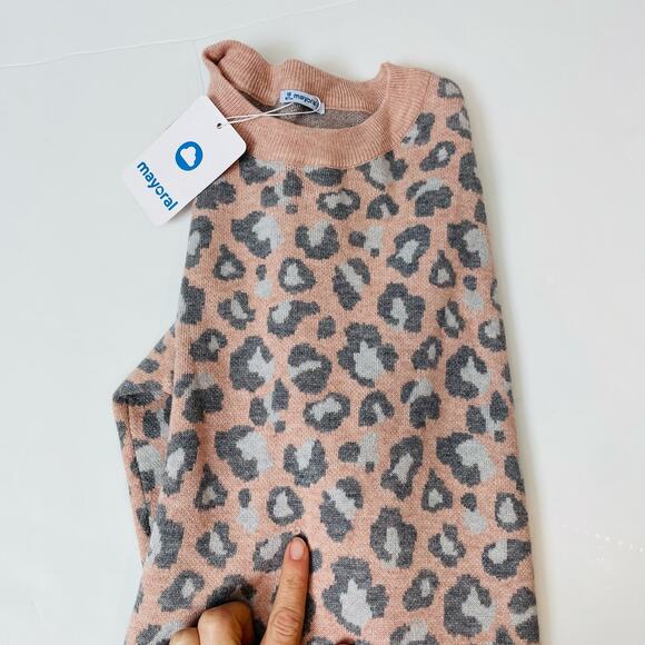 NWT Mayoral Size 18 Pink Leopard Sweater Dress - Picture 9 of 9